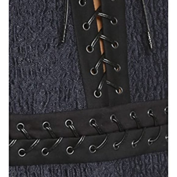 BCBG MAXAZRIA RUNWAY KAYDAN DRESS DEEP NAVY $898 - Picture 7 of 9